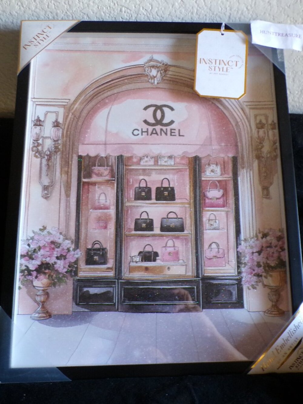 New CHANEL Picture Bags Metal Frame Hand Embellished Glitters